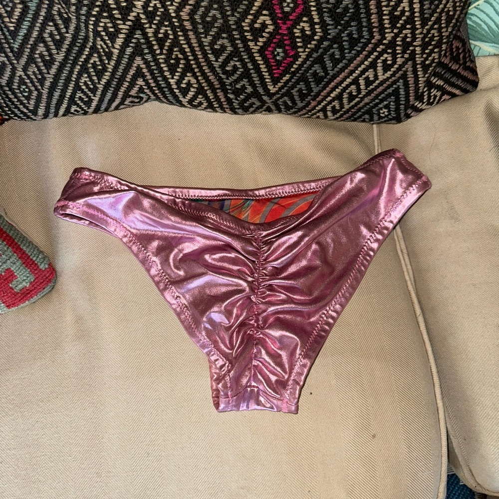 Metallic Pink Pole Bottoms Cheeky
